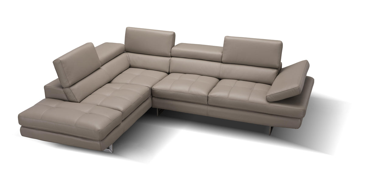 A761 Italian Leather Sectional Peanut